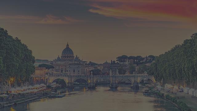 View of the Tiber River in Rome